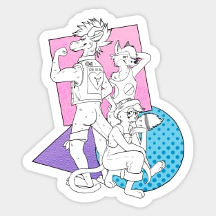 Trans pride punks Sticker